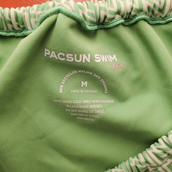 PACSUN Green "Darla" Curtain Tie Side Bikini Bottom NWT - Picture 8 of 10